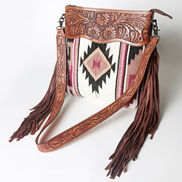 American Darling Signature Crossbody Hand Tooled Saddle Blanket Genuine Leather women bag western handbag purse